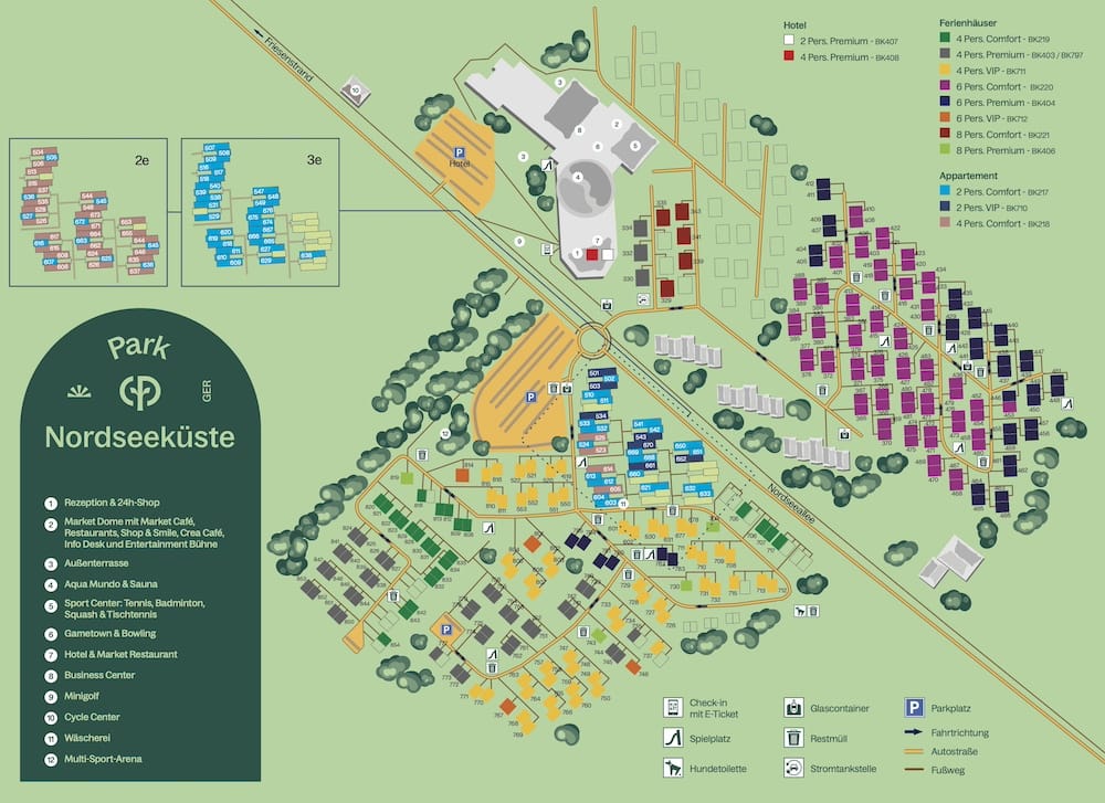 Center Parcs Park Nordseeküste Parkplan